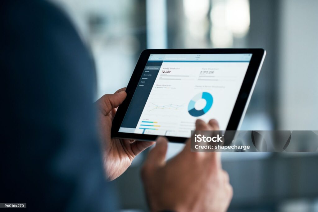 Man looking at Tablet